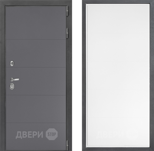 Входная металлическая Дверь Дверной континент ДК-3/649 ФЛ-649 Белый софт в Химках