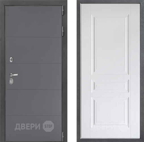 Входная металлическая Дверь Дверной континент ДК-3/649 ФЛ-243 Альберо Браш серебро в Химках