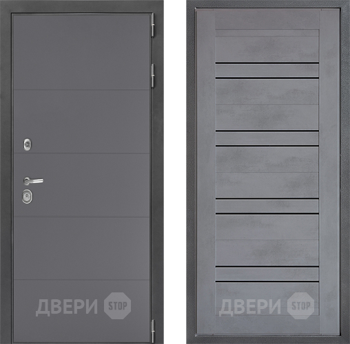 Дверь Дверной континент ДК-3/649 ФЛ-49 Бетон серый в Химках
