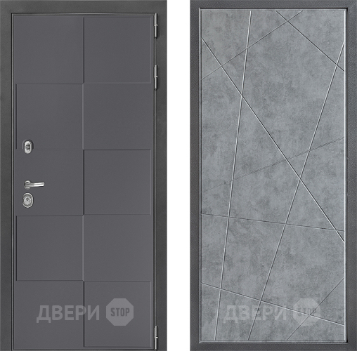 Входная металлическая Дверь Дверной континент ДК-3/606 ФЛ-655 Бетон серый в Химках