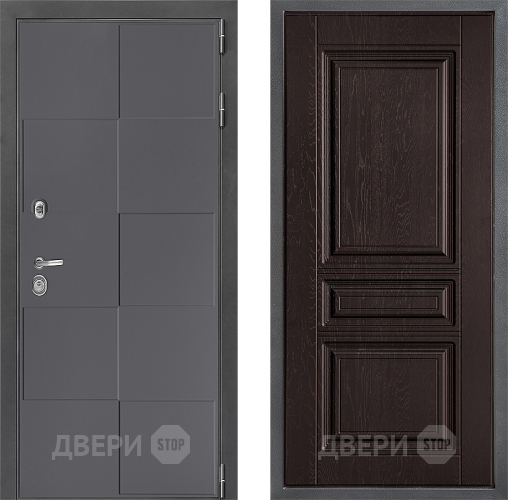 Входная металлическая Дверь Дверной континент ДК-3/606 ФЛ-243 Дуб шоколадный в Химках
