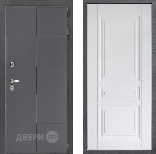 Входная металлическая Дверь Дверной континент ДК-3/606 ФЛ-243 Альберо Браш серебро в Химках