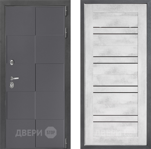 Входная металлическая Дверь Дверной континент ДК-3/606 ФЛ-49 Бетон снежный в Химках