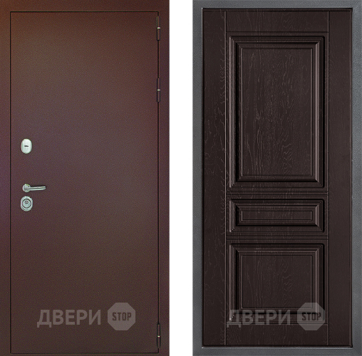 Дверь Дверной континент Рубикон Медь Дизайн ФЛ-243 Дуб шоколадный в Химках