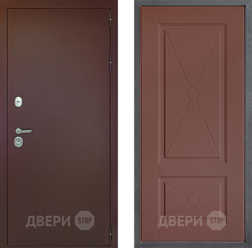 Дверь Дверной континент Рубикон Медь Дизайн ФЛ-617 Ясень шоколадный в Химках
