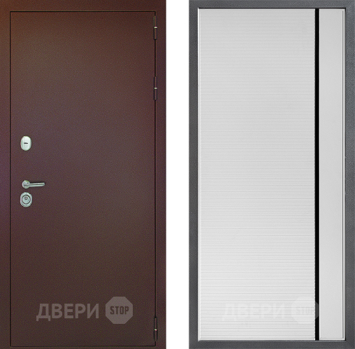 Входная металлическая Дверь Дверной континент Рубикон Медь Дизайн ФЛ-757 Черное Стекло Софт милк в Химках