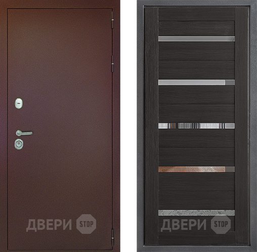 Дверь Дверной континент Рубикон Медь Дизайн ФЛ-47 Венге в Химках