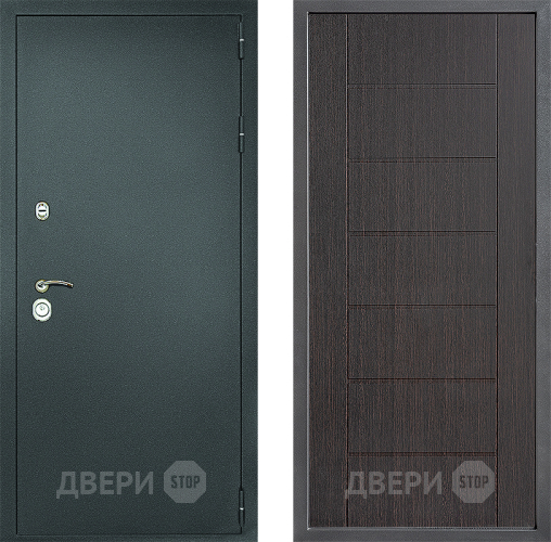 Входная металлическая Дверь Дверной континент Рубикон Серебро Дизайн ФЛ-Лайн Венге в Химках