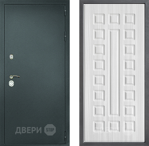 Дверь Дверной континент Рубикон Серебро Дизайн ФЛ-183 Сандал белый в Химках