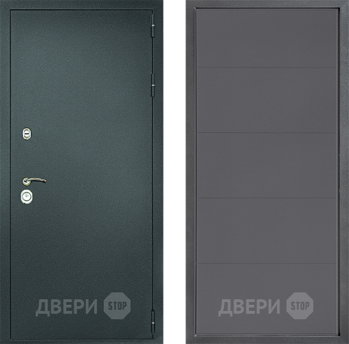 Дверь Дверной континент Рубикон Серебро Дизайн ФЛ-649 Графит софт в Химках