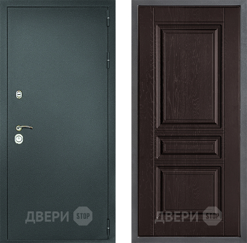 Дверь Дверной континент Рубикон Серебро Дизайн ФЛ-243 Дуб шоколадный в Химках
