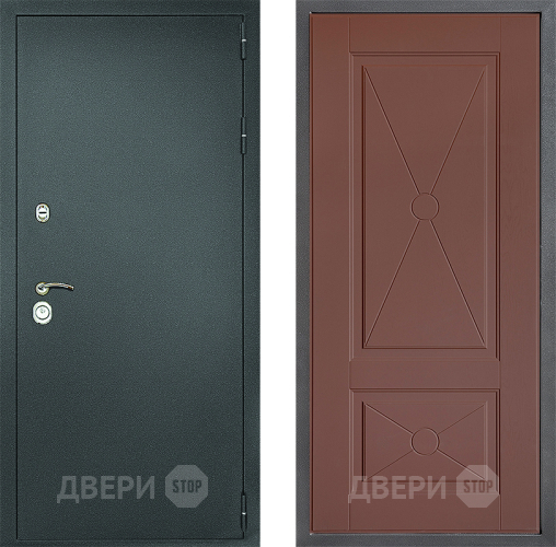 Входная металлическая Дверь Дверной континент Рубикон Серебро Дизайн ФЛ-617 Ясень шоколадный в Химках