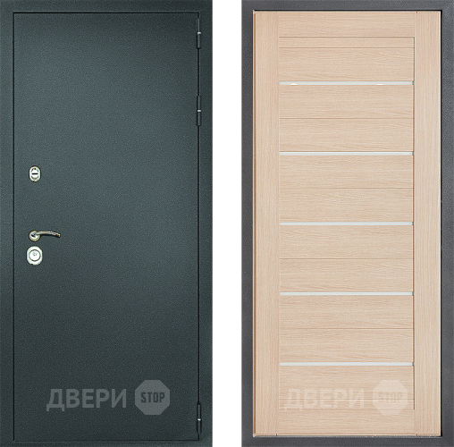Дверь Дверной континент Рубикон Серебро Дизайн ФЛ-46 Капучино в Химках