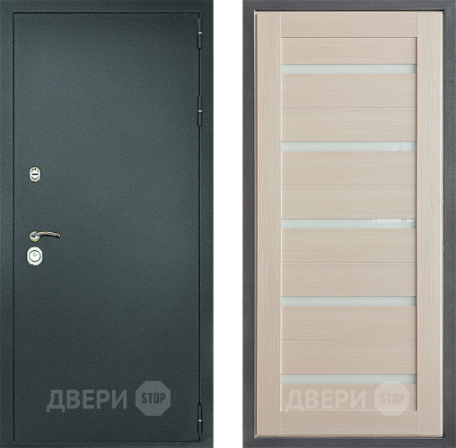 Входная металлическая Дверь Дверной континент Рубикон Серебро Дизайн ФЛ-47 Лиственница белая в Химках