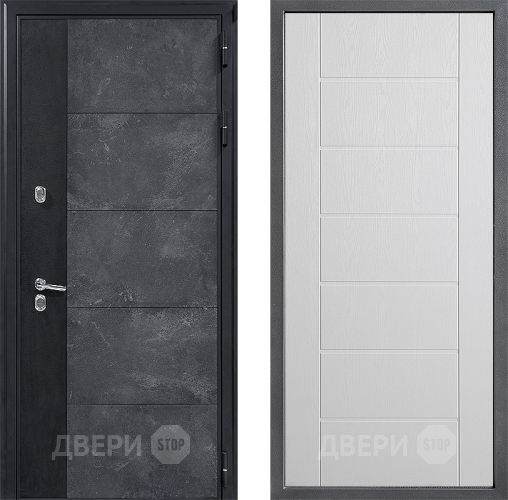 Дверь Дверной континент ДК-15 Бетон ТЕРМО ФЛ-Лайн Белое дерево в Химках