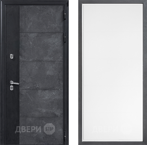 Входная металлическая Дверь Дверной континент ДК-15 Бетон ТЕРМО ФЛ-649 Белый софт в Химках