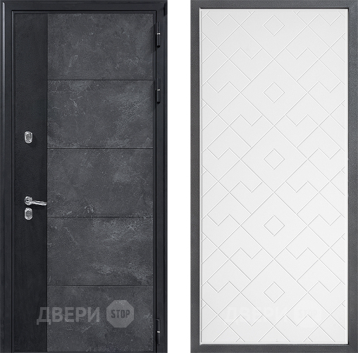 Дверь Дверной континент ДК-15 Бетон ТЕРМО ФЛ-Тиффани Белый софт в Химках