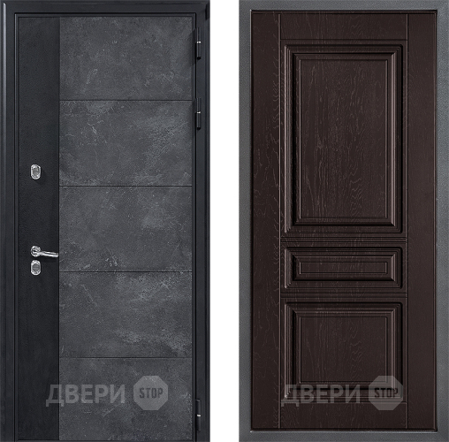 Входная металлическая Дверь Дверной континент ДК-15 Бетон ТЕРМО ФЛ-243 Дуб шоколадный в Химках