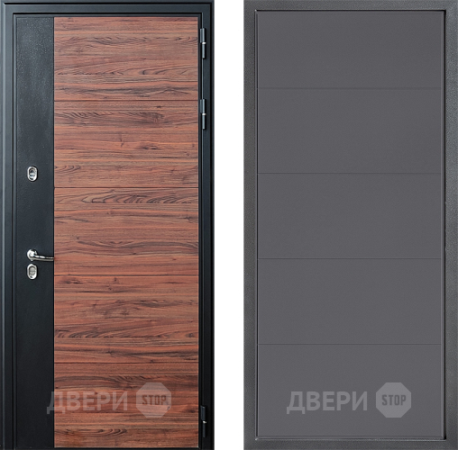 Входная металлическая Дверь Дверной континент ДК-15 Красное Дерево ТЕРМО ФЛ-649 Графит софт в Химках