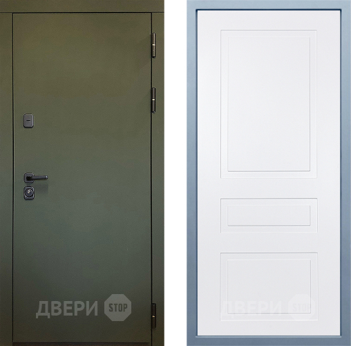 Входная металлическая Дверь Дива МД-61 Н-13 Белый в Химках