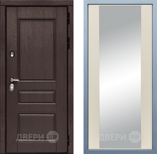 Входная металлическая Дверь Дива МД-90 Д-15 Зеркало Шампань в Химках