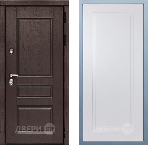 Входная металлическая Дверь Дива МД-90 Н-10 Белый в Химках