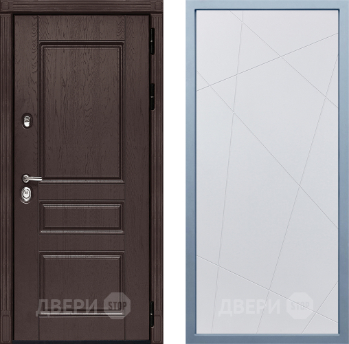 Входная металлическая Дверь Дива МД-90 Д-11 Белый в Химках