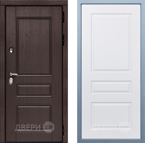 Входная металлическая Дверь Дива МД-90 Д-13 Белый в Химках