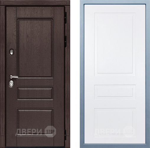 Входная металлическая Дверь Дива МД-90 Н-13 Белый в Химках