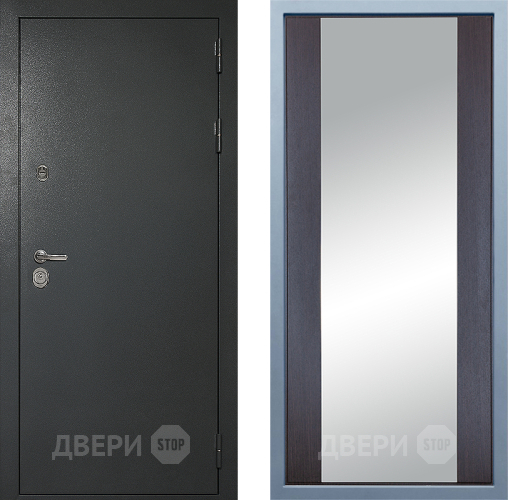 Дверь Дива МД-40 Титан Д-15 Зеркало Венге в Химках