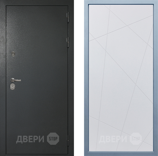 Входная металлическая Дверь Дива МД-40 Титан Д-11 Белый в Химках