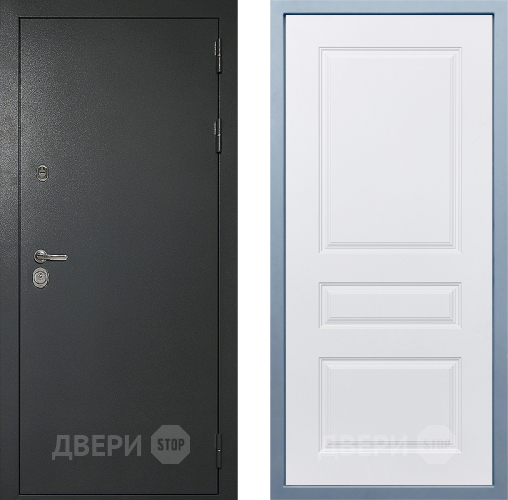 Входная металлическая Дверь Дива МД-40 Титан Д-13 Белый в Химках
