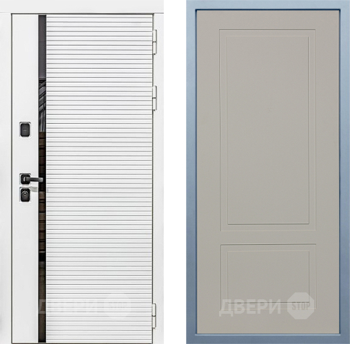 Входная металлическая Дверь Дива МХ-45 Белая STR Н-7 Шампань в Химках