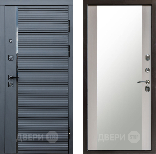 Дверь Престиж Черная Линия Зеркало Лиственница белая в Химках