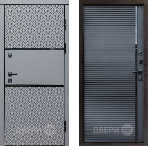 Входная металлическая Дверь Престиж Ромб Porte Черный кварц в Химках
