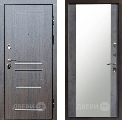 Дверь Престиж Классика Венге Зеркало Бетон темный в Химках
