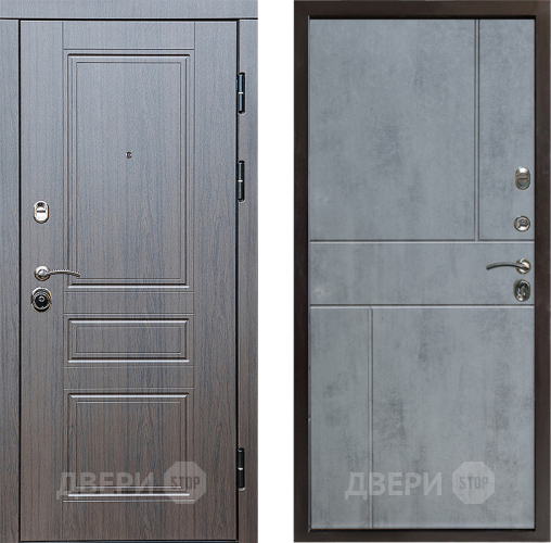 Входная металлическая Дверь Престиж Классика Венге Горизонт Бетон темный в Химках
