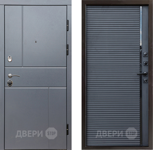 Входная металлическая Дверь Престиж Горизонт Грэй Porte Черный кварц в Химках