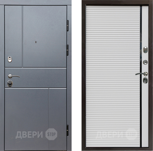 Входная металлическая Дверь Престиж Горизонт Грэй Porte Белый в Химках