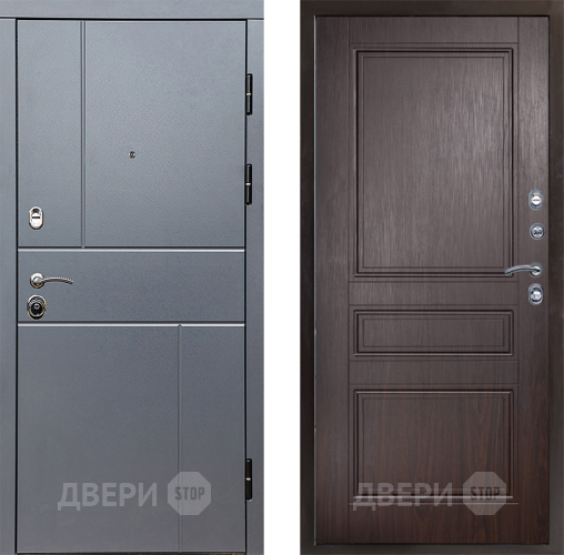 Входная металлическая Дверь Престиж Горизонт Грэй Классика Венге в Химках