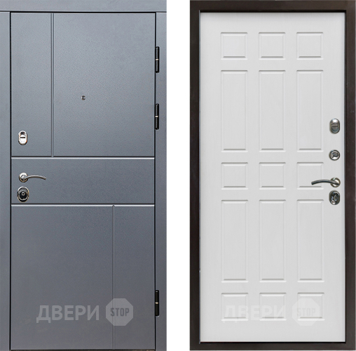 Входная металлическая Дверь Престиж Горизонт Грэй Спарта Белое дерево в Химках