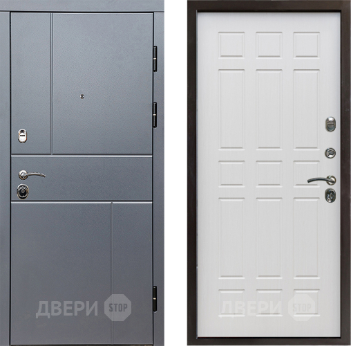 Входная металлическая Дверь Престиж Горизонт Грэй Спарта Лиственница белая в Химках