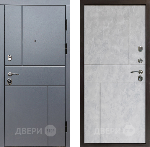 Входная металлическая Дверь Престиж Горизонт Грэй Горизонт Бетон светлый в Химках