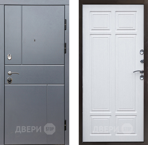Входная металлическая Дверь Престиж Горизонт Грэй Премиум Лиственница белая в Химках