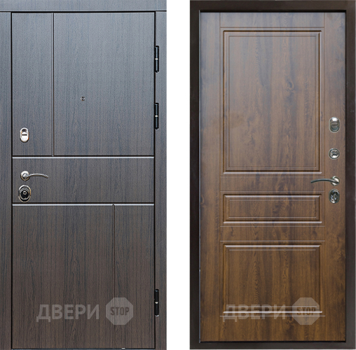 Входная металлическая Дверь Престиж Горизонт Венге Классика Дуб в Химках