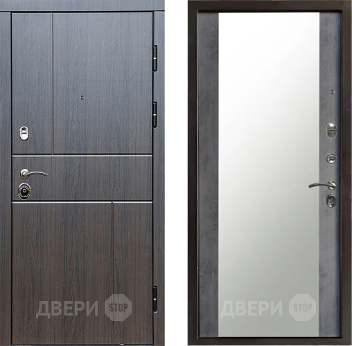 Дверь Престиж Горизонт Венге Зеркало Бетон темный в Химках