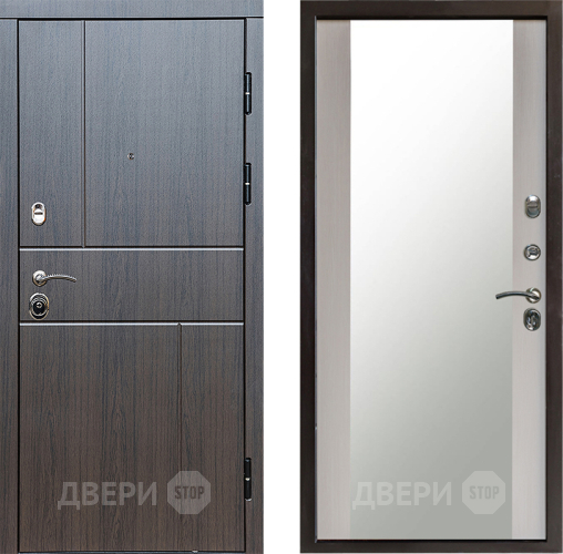 Входная металлическая Дверь Престиж Горизонт Венге Зеркало Лиственница белая в Химках