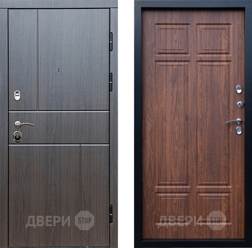 Входная металлическая Дверь Престиж Горизонт Венге Премиум Орех темный в Химках