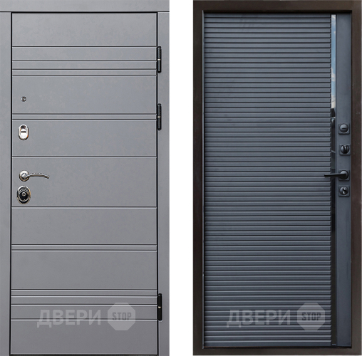 Входная металлическая Дверь Престиж Линия Грэй Porte Черный кварц в Химках