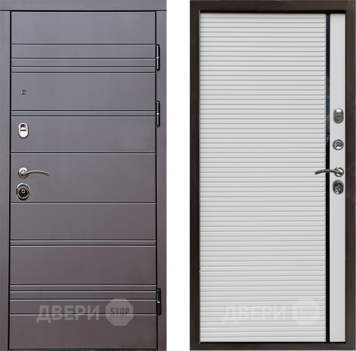 Входная металлическая Дверь Престиж Линия Браун Porte Белый в Химках